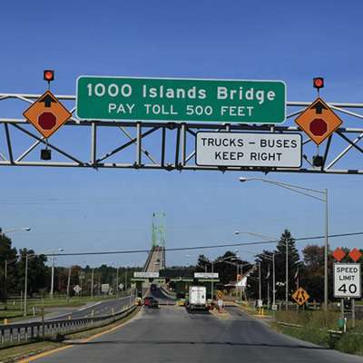 Stainless steel gantry type traffic information board