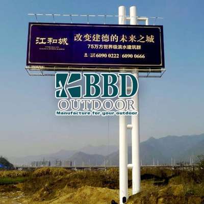 Steel double sided design cheap highway billboard sign structure