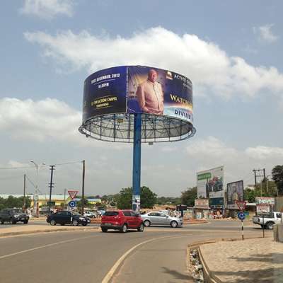 New stable assurance quality advertising hoarding design structure circular large billboard