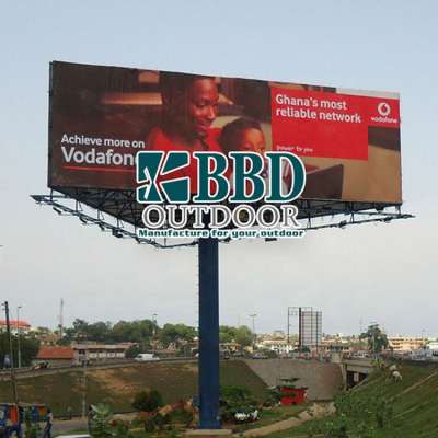 The high quality highway advertisement lighting three sided digital hoarding billboards